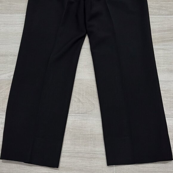 MM Lafleur The Tinsley High Rise Wide Leg Wool Blend Trouser Pants Tuxedo Black - Picture 9 of 16